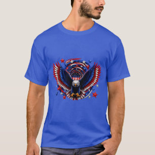 Amerikaanse Visie Spiraal – Patriottische Adelaar  T-shirt