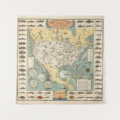  Amerikaanse viskaart Wandkleed (Voorkant)