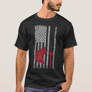 Amerikaanse Vissen Hengel Vlag Visser Ons 4 T-shirt