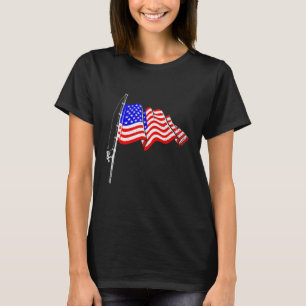 Amerikaanse Vissen Hengel Vlag Visser Vs 1 T-shirt