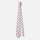 Amerikaanse visvlag op wit stropdas (Voorkant)