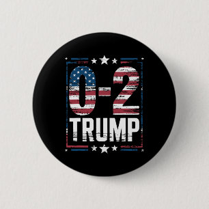 Amerikaanse vlag 0-2 Trump 2024 Ronde Button 5,7 Cm