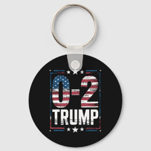 Amerikaanse vlag 0-2 Trump 2024 Sleutelhanger