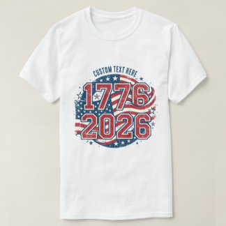 Amerikaanse vlag 1776 2026 Jubileum T-shirt