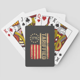 Amerikaanse vlag 1776 Amerikaanse Tarrifs Pokerkaarten