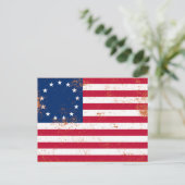 Amerikaanse vlag 1776 briefkaart (Staand voorkant)