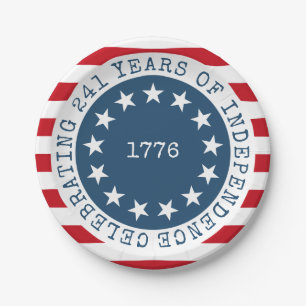 Amerikaanse vlag 1776 Patriottisch Papieren Bordje