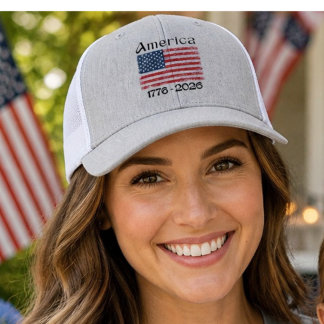 Amerikaanse Vlag 1776 tot 2026 250ste Verjaardag 4 Trucker Pet