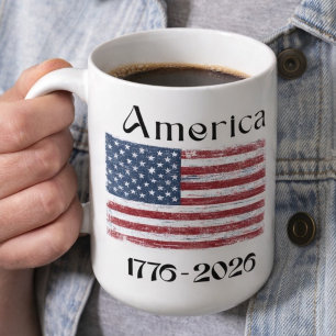 Amerikaanse Vlag 1776 tot 2026 USA 250ste Verjaard Koffiemok