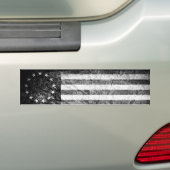 Amerikaanse vlag 1776, zwart-wit bumpersticker (Op auto)