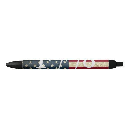 Amerikaanse vlag 1776 Zwarte Inkt Pen (Voorkant)