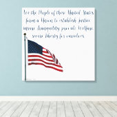 Amerikaanse vlag 2371 canvas afdruk (Insitu (Houten vloer))