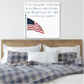 Amerikaanse vlag 2371 canvas afdruk (Insitu (Slaapkamer))