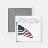 Amerikaanse vlag 2371 magneet (Voorkant / Achterkant)