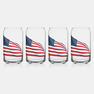 Amerikaanse vlag 2412 blikvorm glas