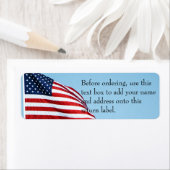 Amerikaanse vlag 2412 etiket (Insitu)