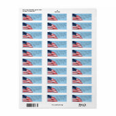 Amerikaanse vlag 2412 etiket (Full Sheet)