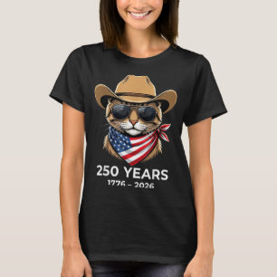 Amerikaanse vlag 250 verjaardag USA T-shirt kat 4