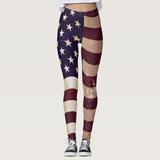  Amerikaanse vlag #2 Leggings (Voorkant)