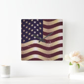  Amerikaanse vlag 2 Vierkante Klok (Huis)