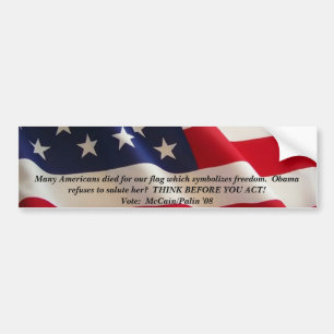 Amerikaanse vlag 2a, veel Amerikanen zijn gestorve Bumpersticker