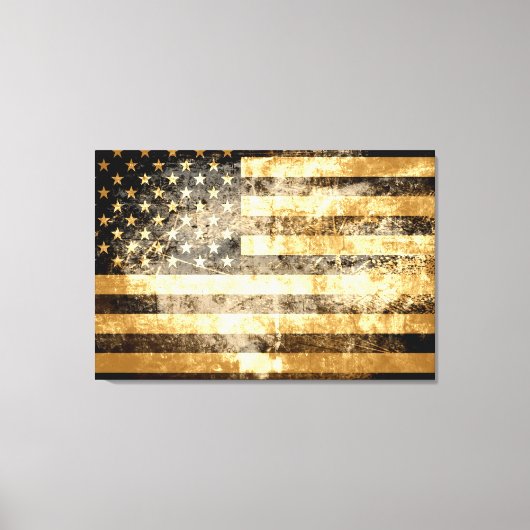 Amerikaanse vlag 3 canvas afdruk (Voorkant)