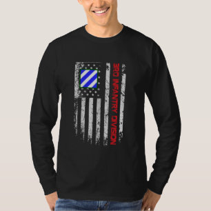 Amerikaanse vlag 3e Infanteriedivisie Veteraan 4e T-shirt