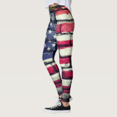 Amerikaanse vlag 4 de dag van de viering van juli leggings (Links)