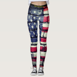 Amerikaanse vlag 4 de dag van de viering van juli leggings