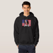 Amerikaanse Vlag 4 juli Engelse Springer Spaniel Hoodie (Voorkant volledig)