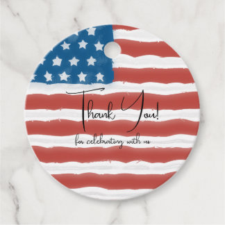 Amerikaanse Vlag 4 juli in distressed look Bedankjes Labels