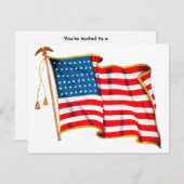  Amerikaanse vlag, 4 juli Kaart (Voorkant / Achterkant)