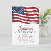 Amerikaanse vlag 4 juli Legerpensioen Kaart (Staand voorkant)