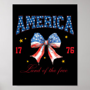 Amerikaanse vlag 4 juli Onafhankelijkheidsdag Poster