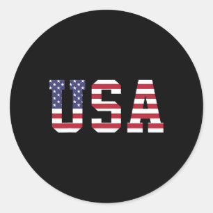 Amerikaanse vlag 4 juli ronde sticker