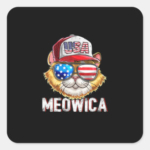 Amerikaanse vlag : 4 juli vrachtwagen vierkante sticker