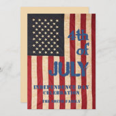 -Amerikaanse vlag 4e van JULY Celebration Kaart (Voorkant / Achterkant)
