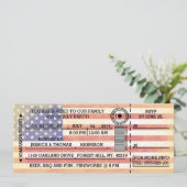  Amerikaanse Vlag 4th van juli Party Ticket Kaart (Staand voorkant)