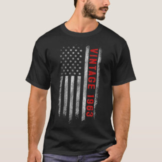 Amerikaanse vlag 60 jaar oud Vintage 1963 60e gebo T-shirt