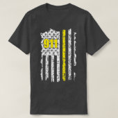 Amerikaanse vlag 911 Exploitant verzender T-shirt (Design voorkant)