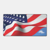 Amerikaanse vlag aan de hemel bureaumat (Voorkant)
