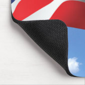 Amerikaanse vlag aan de hemel muismat (Hoek)