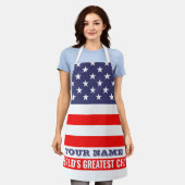 Amerikaanse vlag aangepaste BBQ koken keuken schor Schort (Gedragen)