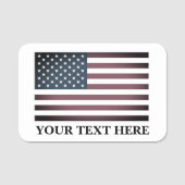 Amerikaanse vlag aangepaste naam labels naamplaatje (Voorkant)