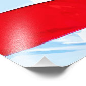 Amerikaanse vlag Abstract impressionisme Foto Afdruk (Hoek)