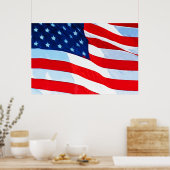 Amerikaanse vlag Abstract impressionisme Poster (Keuken)