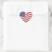 Amerikaanse vlag achtergrond hart sticker (Tas)