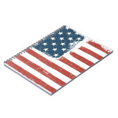 Amerikaanse vlag-achtergrond. Rasterversie. H Notitieboek (Linkerzijde)