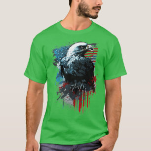 Amerikaanse vlag adelaar abstract ontwerp 1 t-shirt