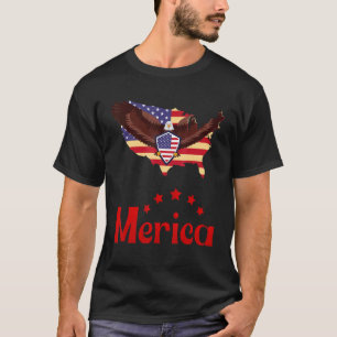 Amerikaanse vlag adelaar glazen t-shirt